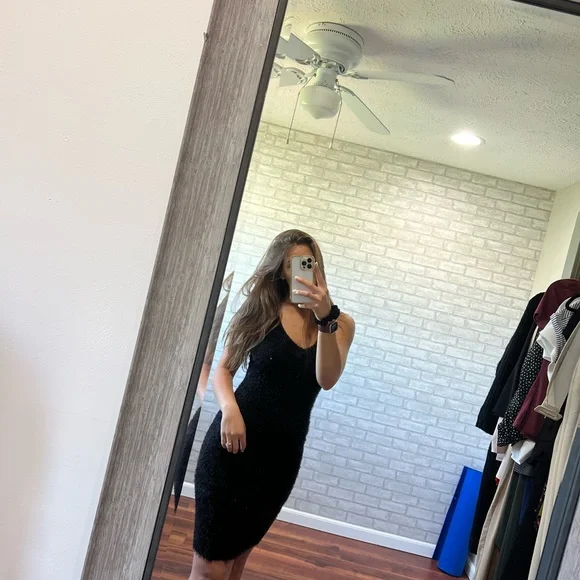 black fuzzy dress Sexy Red Off-the-Shoulder Bodycon Mini Homecoming Dress